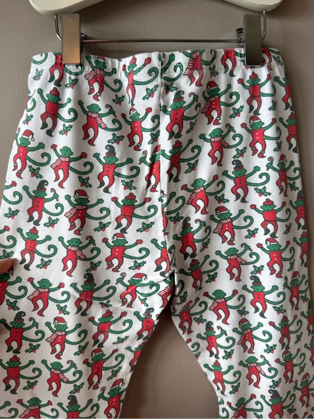 Roller Rabbit Kids Monkey Christmas Holiday Print Pajamas Bottoms Only 10 Years